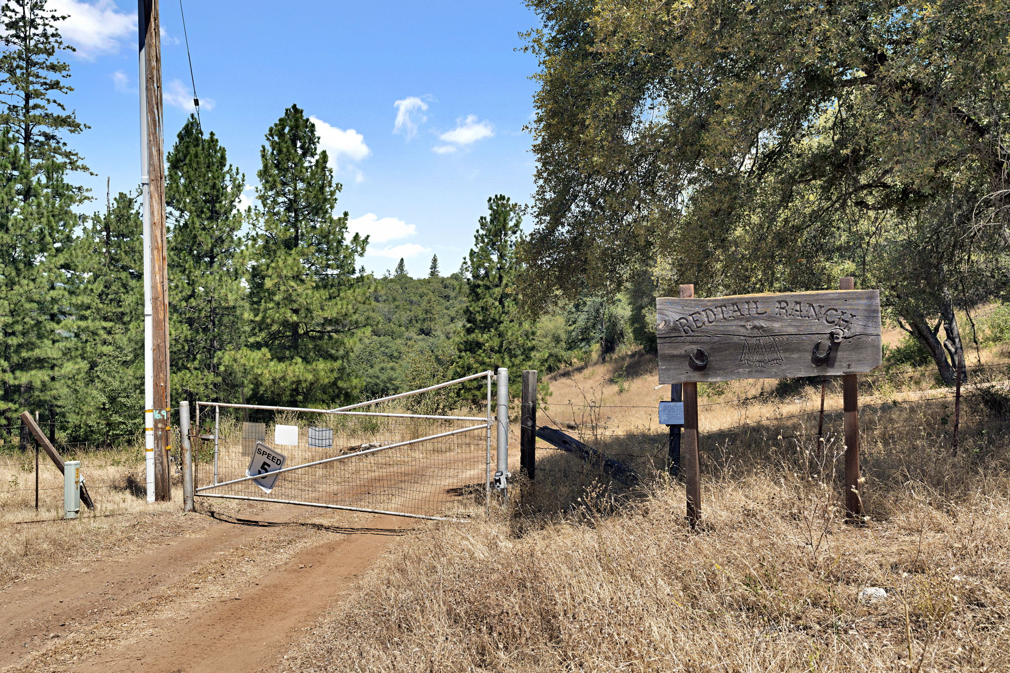 Entry gate to the ranch
